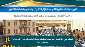تعرف على 24 نقطة أساسية تكشف أسرار قانون الإيجار القديم من برلماني بارز